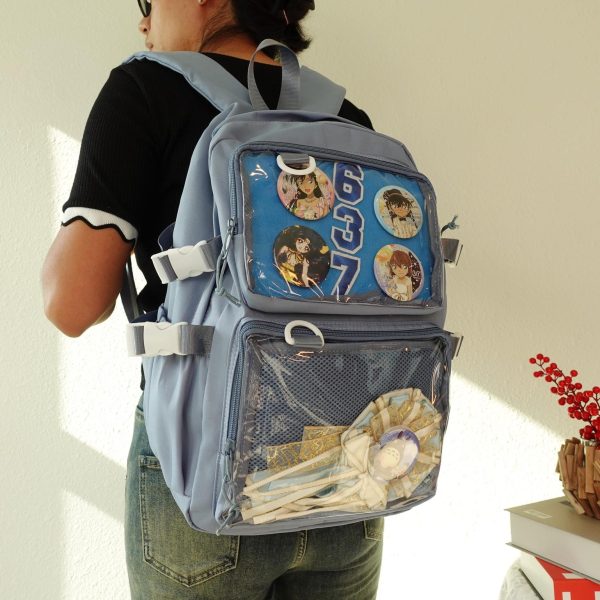 Kawaii Ita Backpack for Pin Display — ita backpack detail view