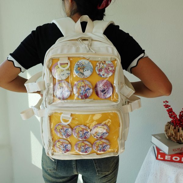 Kawaii Ita Backpack for Pin Display — ita backpack detail view