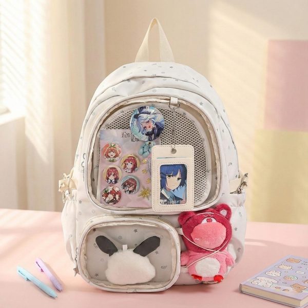 Kawaii Ita Backpack for Pin Display — ita backpack with clear display window