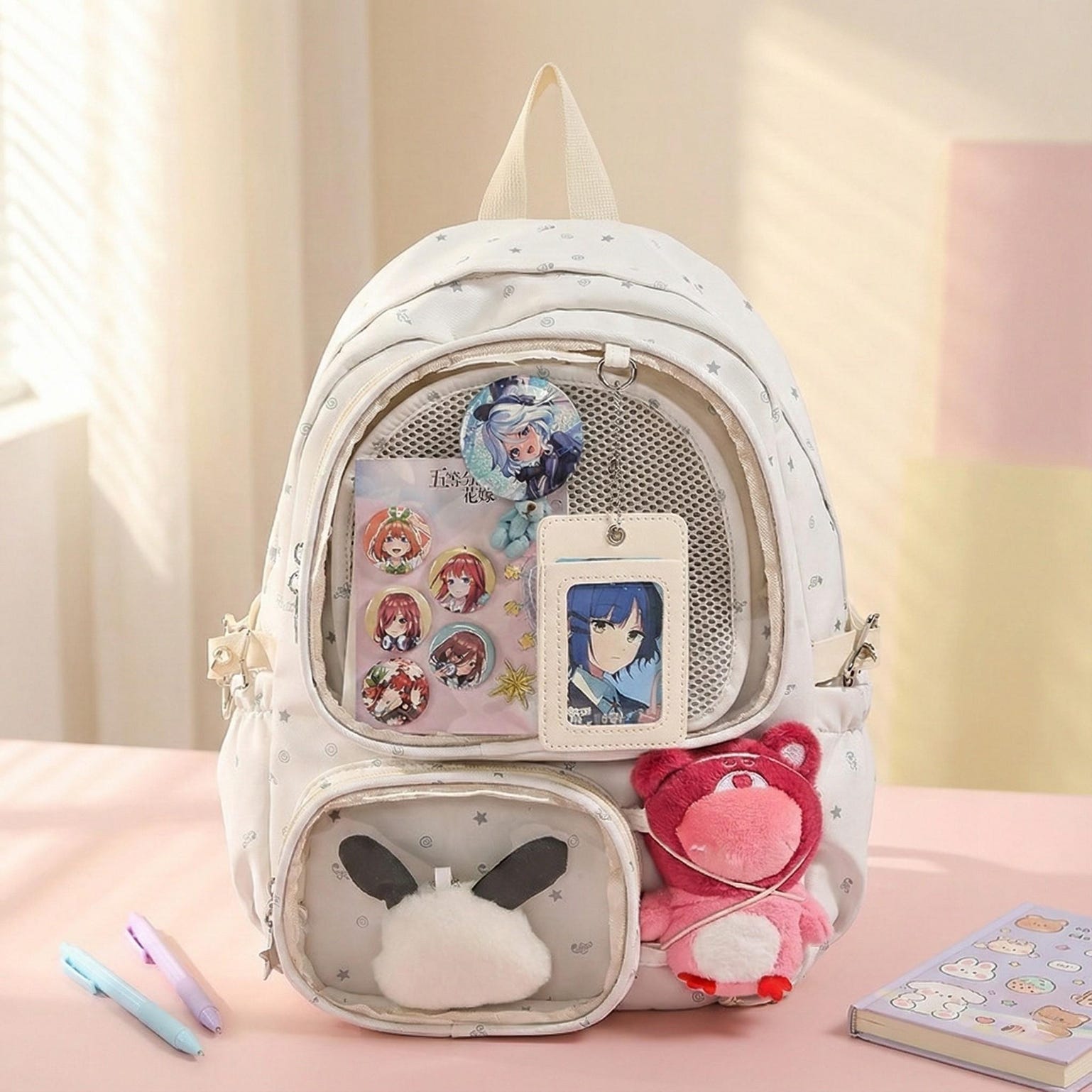 Kawaii Ita Backpack for Pin Display Kawaii Ita Backpack for Pin Display — ita backpack with clear display window