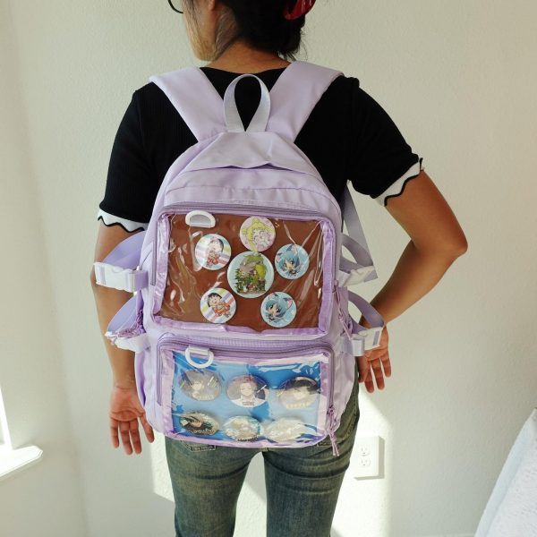 Kawaii Ita Backpack for Pin Display — ita backpack detail view