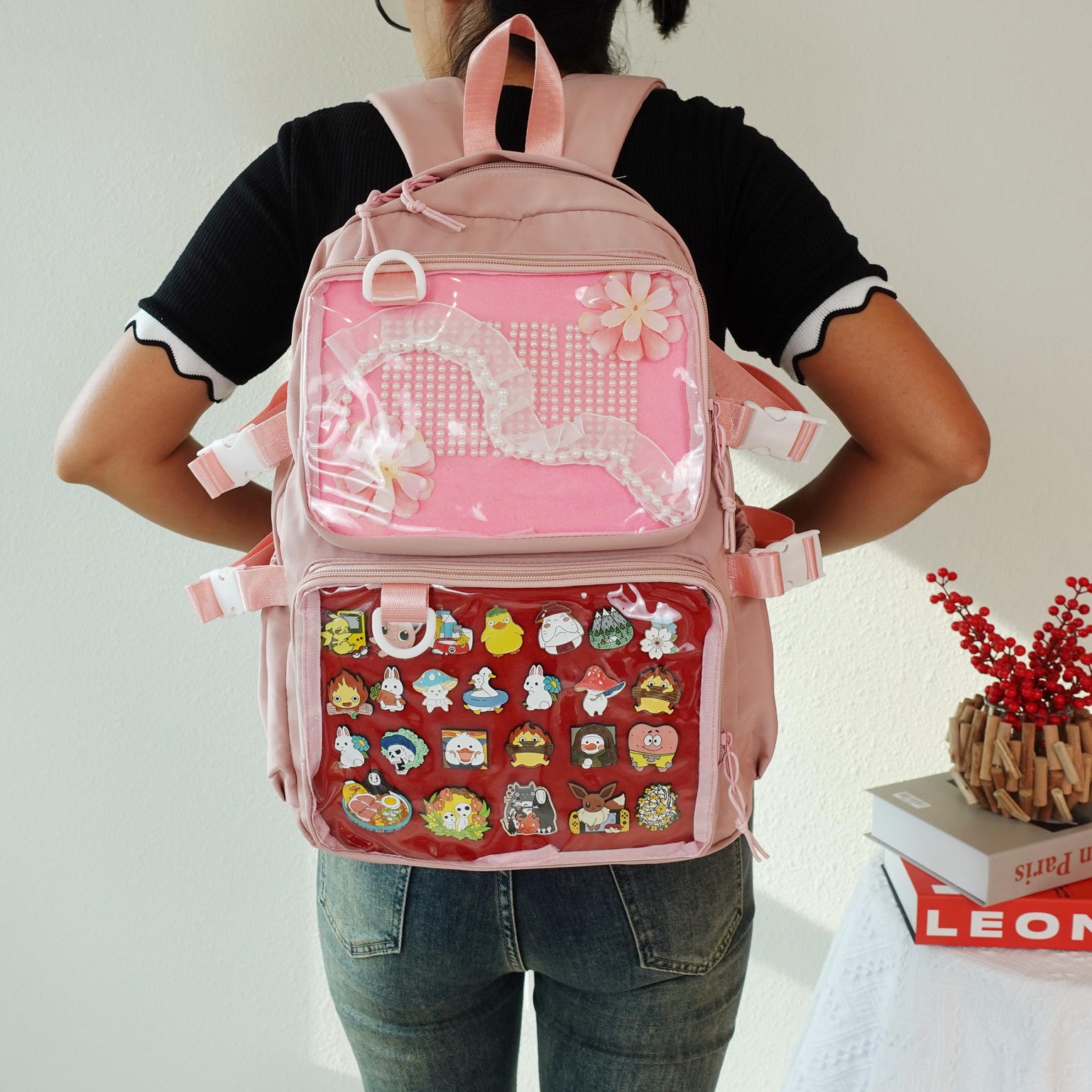 Kawaii Ita Backpack for Pin Display Kawaii Ita Backpack for Pin Display — ita backpack detail view