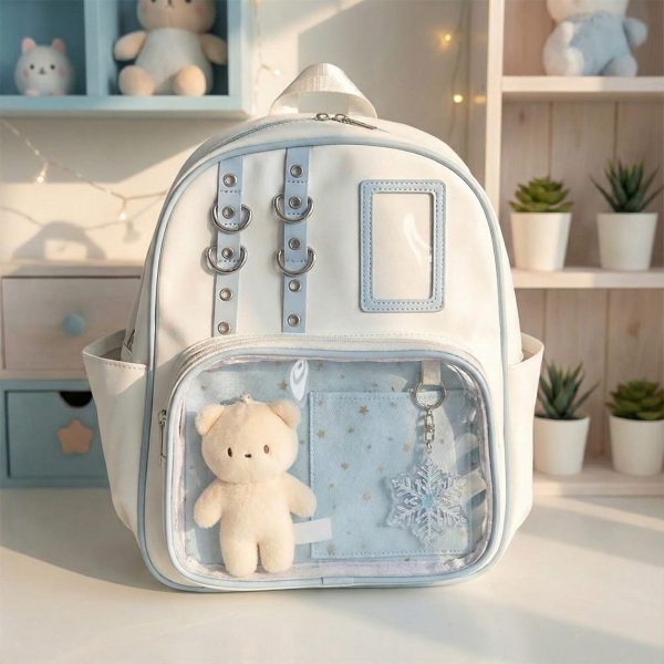 Kawaii Ita Backpack for Plushies and Pins — ita backpack with clear display window
