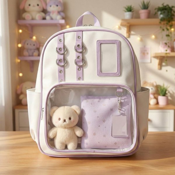 Kawaii Ita Backpack for Plushies and Pins — ita backpack detail view