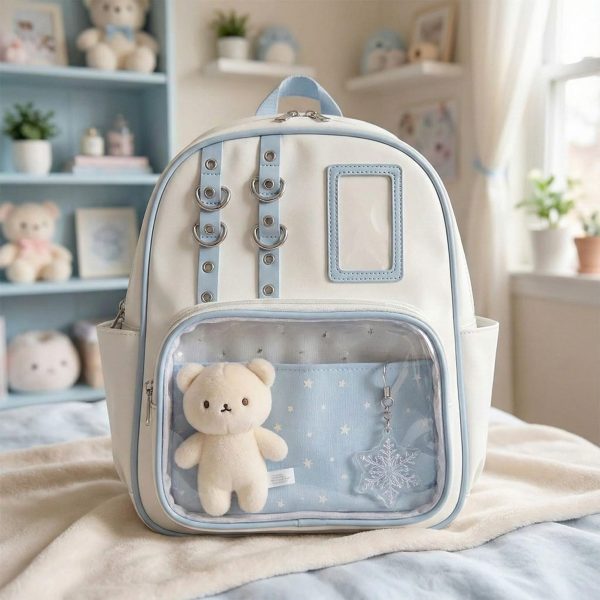 Kawaii Ita Backpack for Plushies and Pins — ita backpack detail view