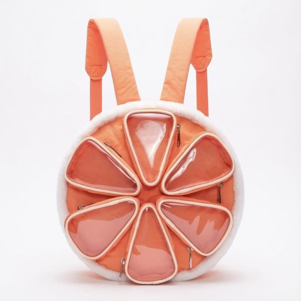 Kawaii Ita Backpack with Clear Window for Photocards and Pins — ita backpack detail view