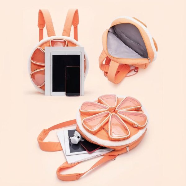Kawaii Ita Backpack with Clear Window for Photocards and Pins — ita backpack detail view