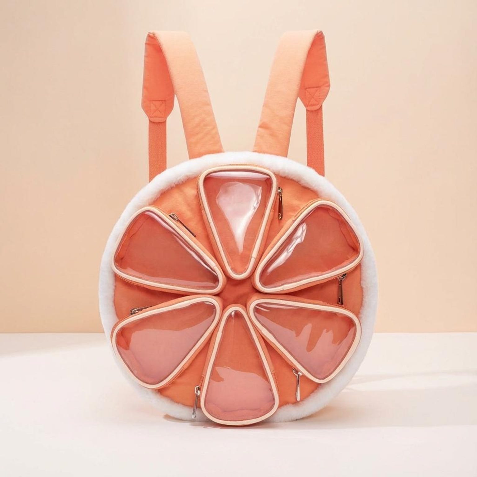 Kawaii Ita Backpack with Clear Window for Photocards and Pins Kawaii Ita Backpack with Clear Window for Photocards and Pins — ita backpack detail view