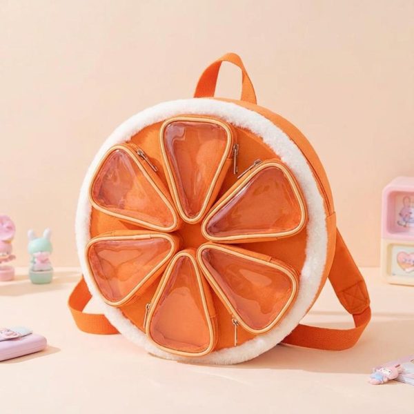 Kawaii Ita Backpack with Clear Window for Photocards and Pins — ita backpack detail view