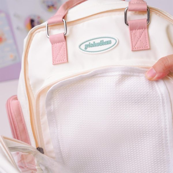 Kawaii Ita Backpack with Clear Window for Plushies and Pins — ita backpack detail view