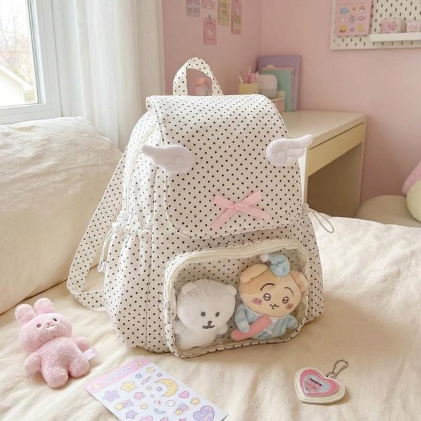 Kawaii Ita Backpack with Clear Window for Plushies and Pins — ita backpack with clear display window