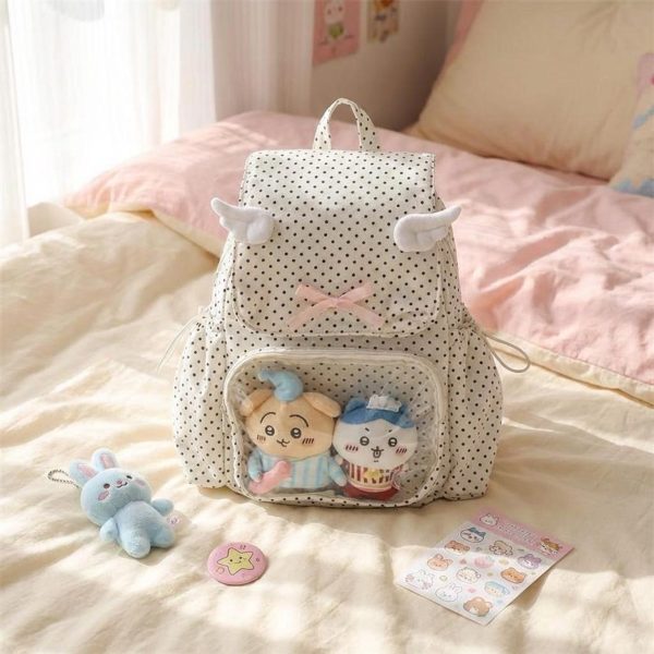 Kawaii Ita Backpack with Clear Window for Plushies and Pins — ita backpack detail view