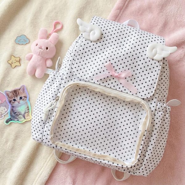 Kawaii Ita Backpack with Clear Window for Plushies and Pins — ita backpack detail view