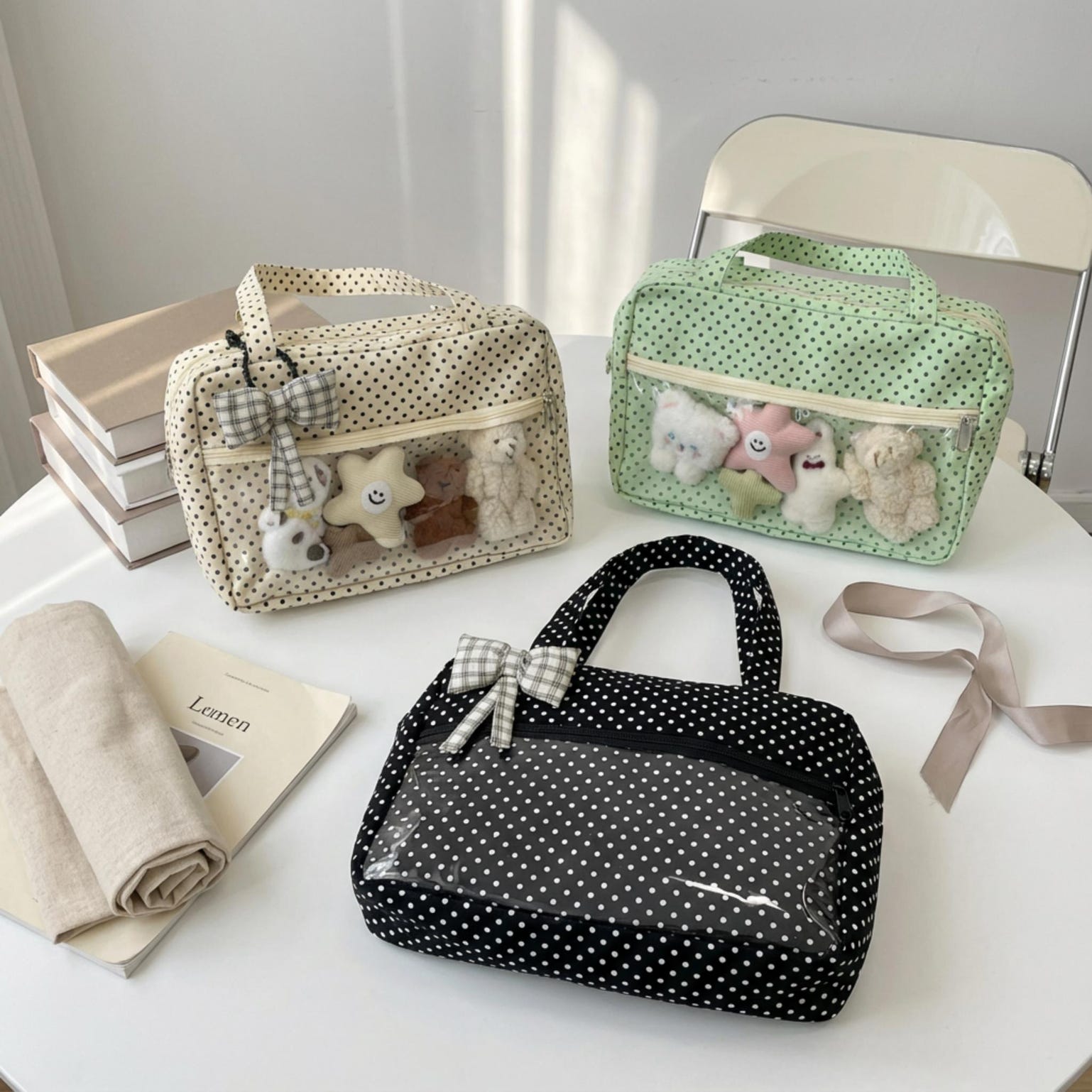 Kawaii Ita Shoulder Bag for Photocards and Pins Kawaii Ita Shoulder Bag for Photocards and Pins — crossbody ita bag detail view