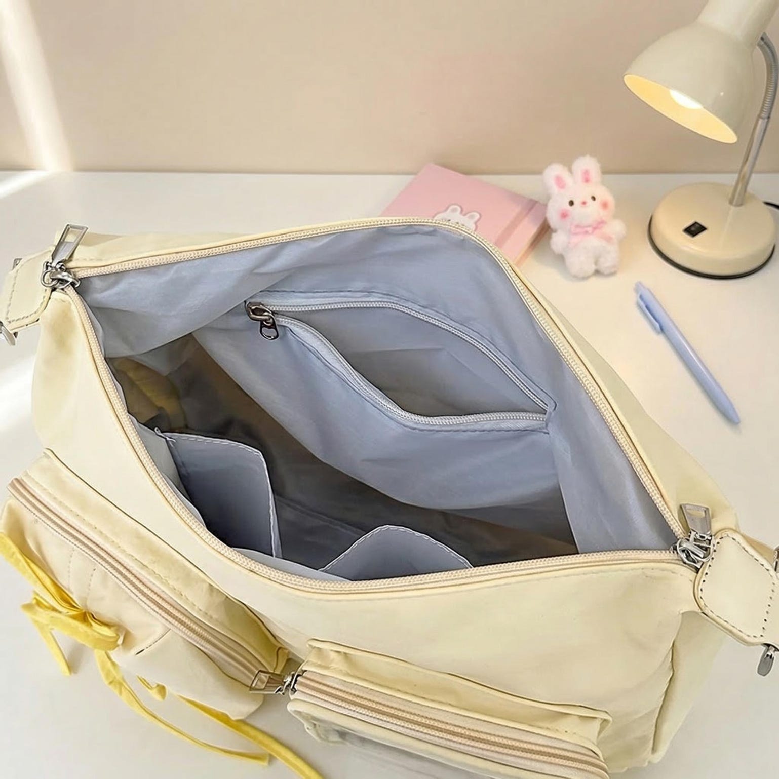 Kawaii Ita Shoulder Bag with Clear Window for Photocards and Pins Kawaii Ita Shoulder Bag with Clear Window for Photocards and Pins — crossbody ita bag detail view