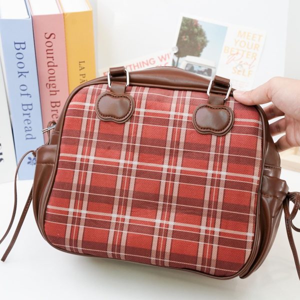 Kawaii Ita Shoulder Bag with Clear Window for Plushies and Pins — crossbody ita bag detail view