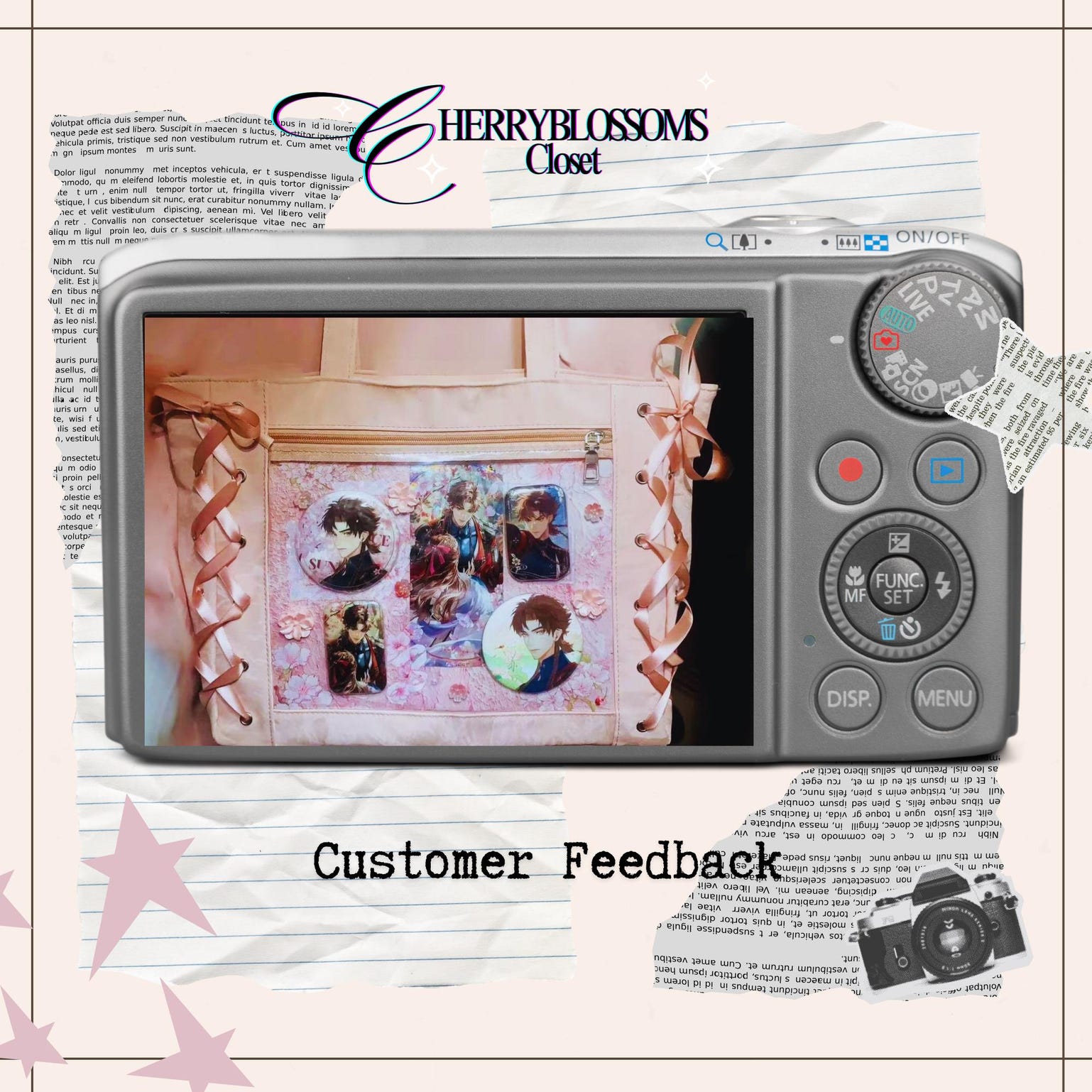 Kawaii Ita Shoulder Bag with Clear Window for Plushies and Pins Kawaii Ita Shoulder Bag with Clear Window for Plushies and Pins — crossbody ita bag detail view
