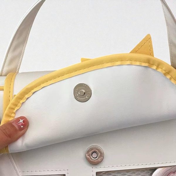 Kawaii Y2K Ita Shoulder Bag for Plushies and Pins — crossbody ita bag detail view