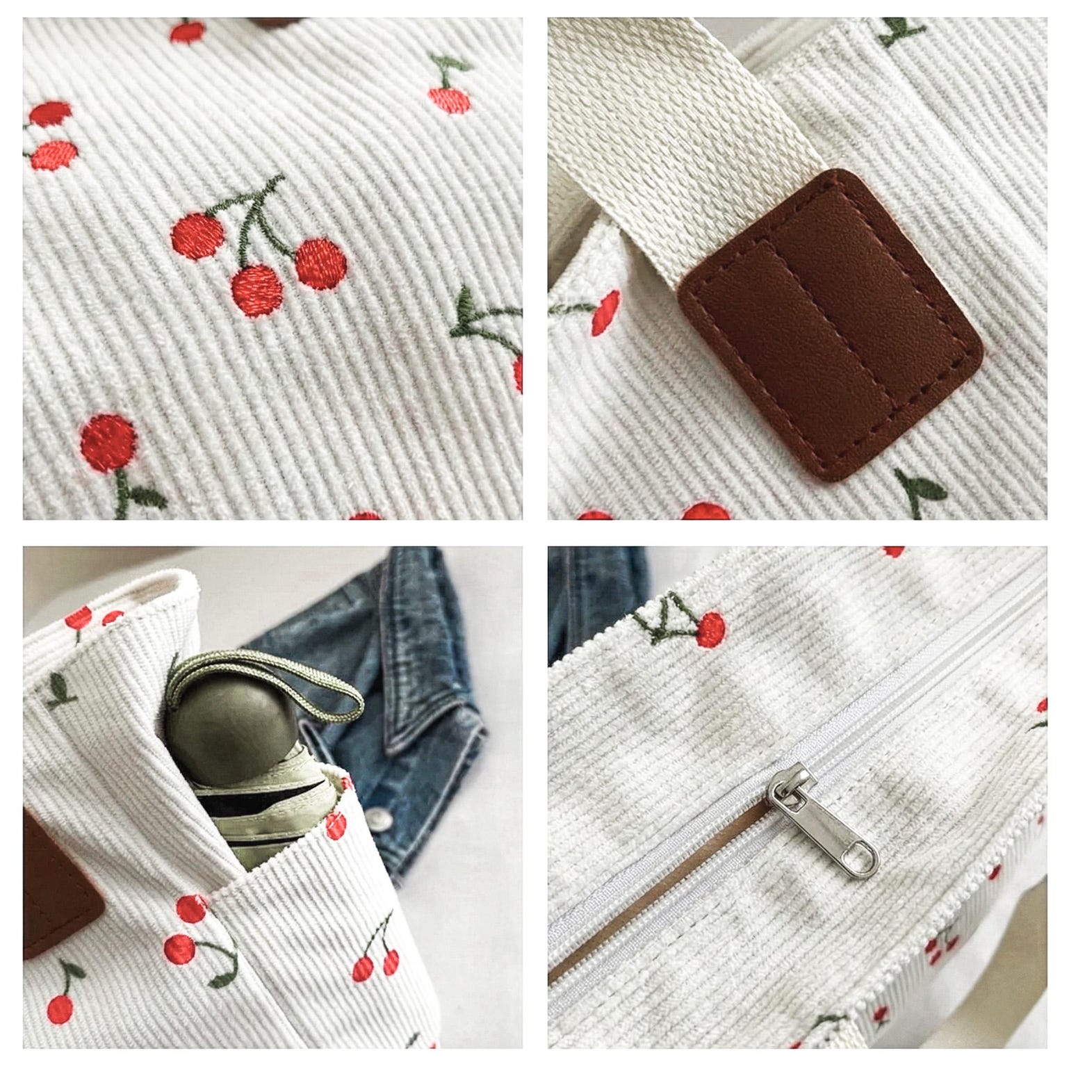 Large Cherry Shoulder Bag Large Cherry Shoulder Bag — crossbody ita bag detail view