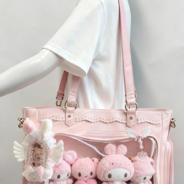 Large Ita Backpack with Clear Window for Plushies and Pins — ita backpack with clear display window