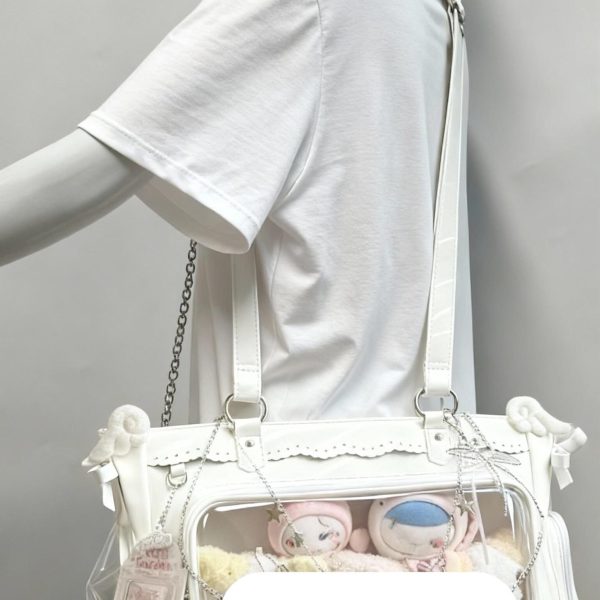 Large Ita Backpack with Clear Window for Plushies and Pins — ita backpack detail view