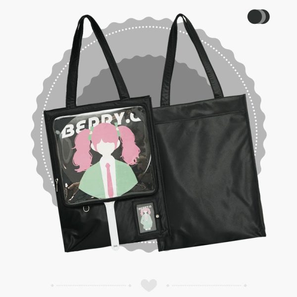 Large Ita Bag with Clear Window for Plushies and Pins — ita bag with clear display window