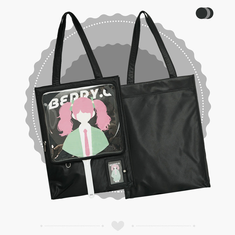 Large Ita Bag with Clear Window for Plushies and Pins Large Ita Bag with Clear Window for Plushies and Pins — ita bag with clear display window