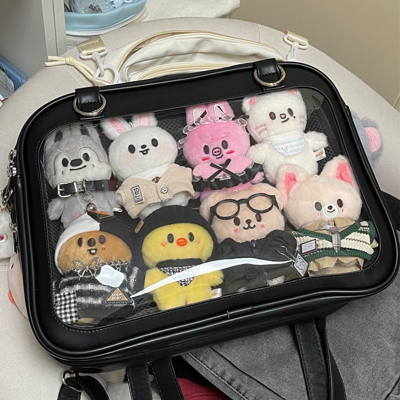 Large Ita Handbag with Clear Window and Included Insert for Plushies and Pins Large Ita Handbag with Clear Window and Included Insert for Plushies and Pins — ita bag insert detail view