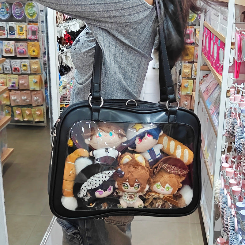 Large Ita Handbag with Clear Window and Included Insert for Plushies and Pins Large Ita Handbag with Clear Window and Included Insert for Plushies and Pins — ita bag insert detail view