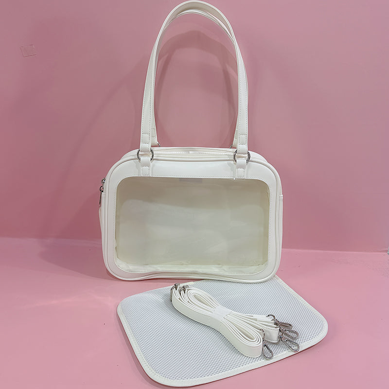 Large Ita Handbag with Clear Window and Included Insert for Plushies and Pins Large Ita Handbag with Clear Window and Included Insert for Plushies and Pins — ita bag insert detail view