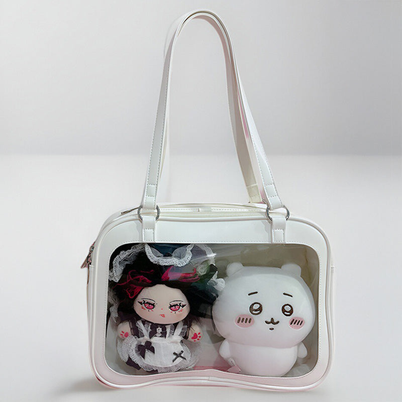 Large Ita Handbag with Clear Window and Included Insert for Plushies and Pins Large Ita Handbag with Clear Window and Included Insert for Plushies and Pins — ita bag insert detail view