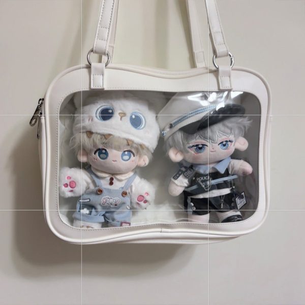 Large Ita Handbag with Clear Window and Included Insert for Plushies and Pins — ita bag insert detail view
