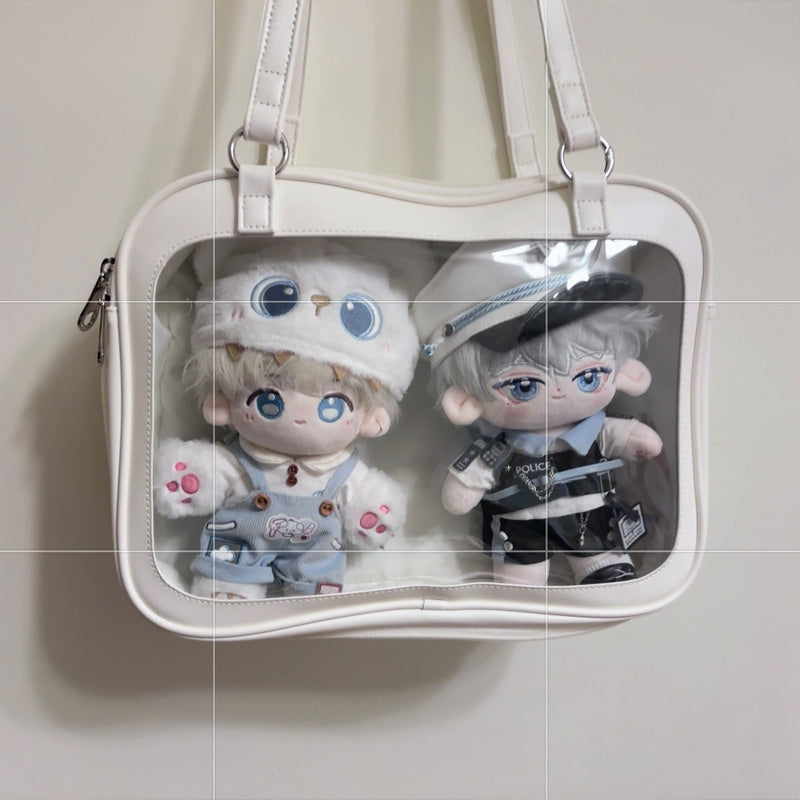 Large Ita Handbag with Clear Window and Included Insert for Plushies and Pins Large Ita Handbag with Clear Window and Included Insert for Plushies and Pins — ita bag insert detail view