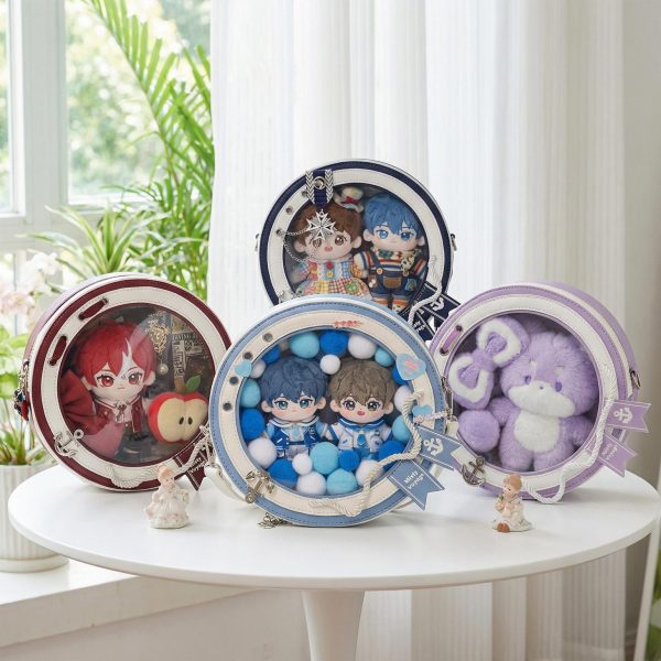 Large Kawaii Convertible Ita Bag with Clear Window for Plushies and Pins — ita bag with clear display window