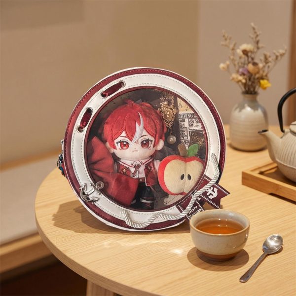 Large Kawaii Convertible Ita Bag with Clear Window for Plushies and Pins — ita bag detail view