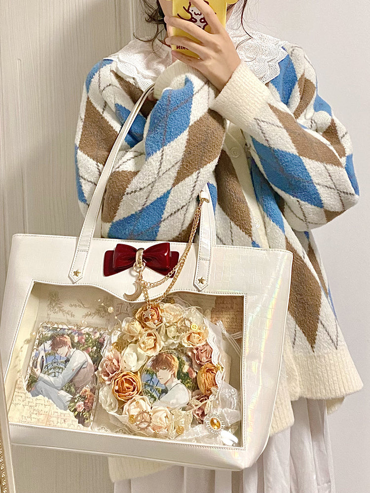 Large Kawaii Ita Shoulder Bag Large Kawaii Ita Shoulder Bag — crossbody ita bag with clear display window
