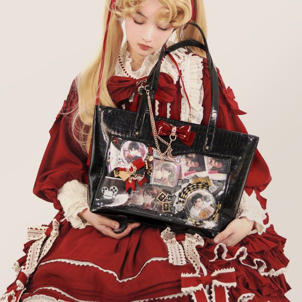 Large Kawaii Ita Shoulder Bag — crossbody ita bag detail view