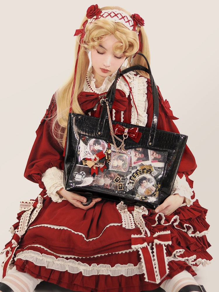 Large Kawaii Ita Shoulder Bag Large Kawaii Ita Shoulder Bag — crossbody ita bag detail view