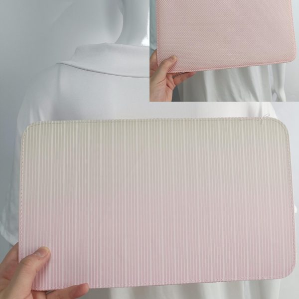 Large Pink Convertible Ita Bag with Clear Window for Plushies and Pins — ita bag detail view