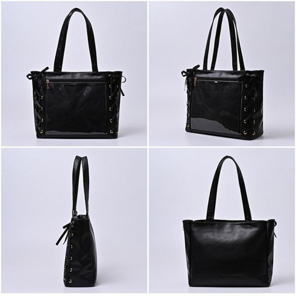 Large Ribbon Ita Tote Bag — ita tote bag detail view