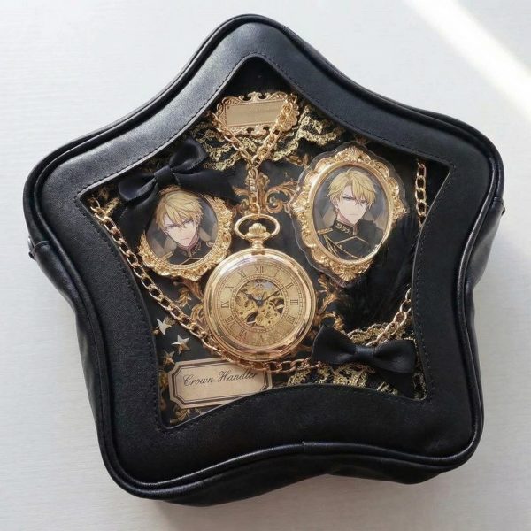 Large Star Ita Bag with Clear Window for Pin Display — ita bag detail view