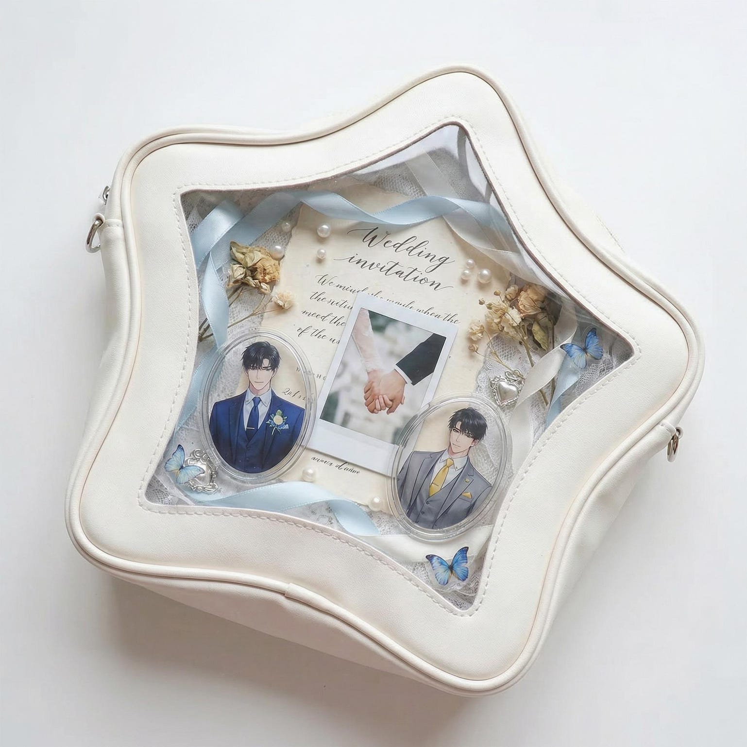 Large Star Ita Bag with Clear Window for Pin Display Large Star Ita Bag with Clear Window for Pin Display — ita bag detail view
