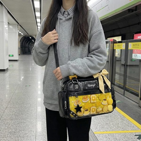 Large Y2K Convertible Ita Bag for Pin Display — ita bag detail view