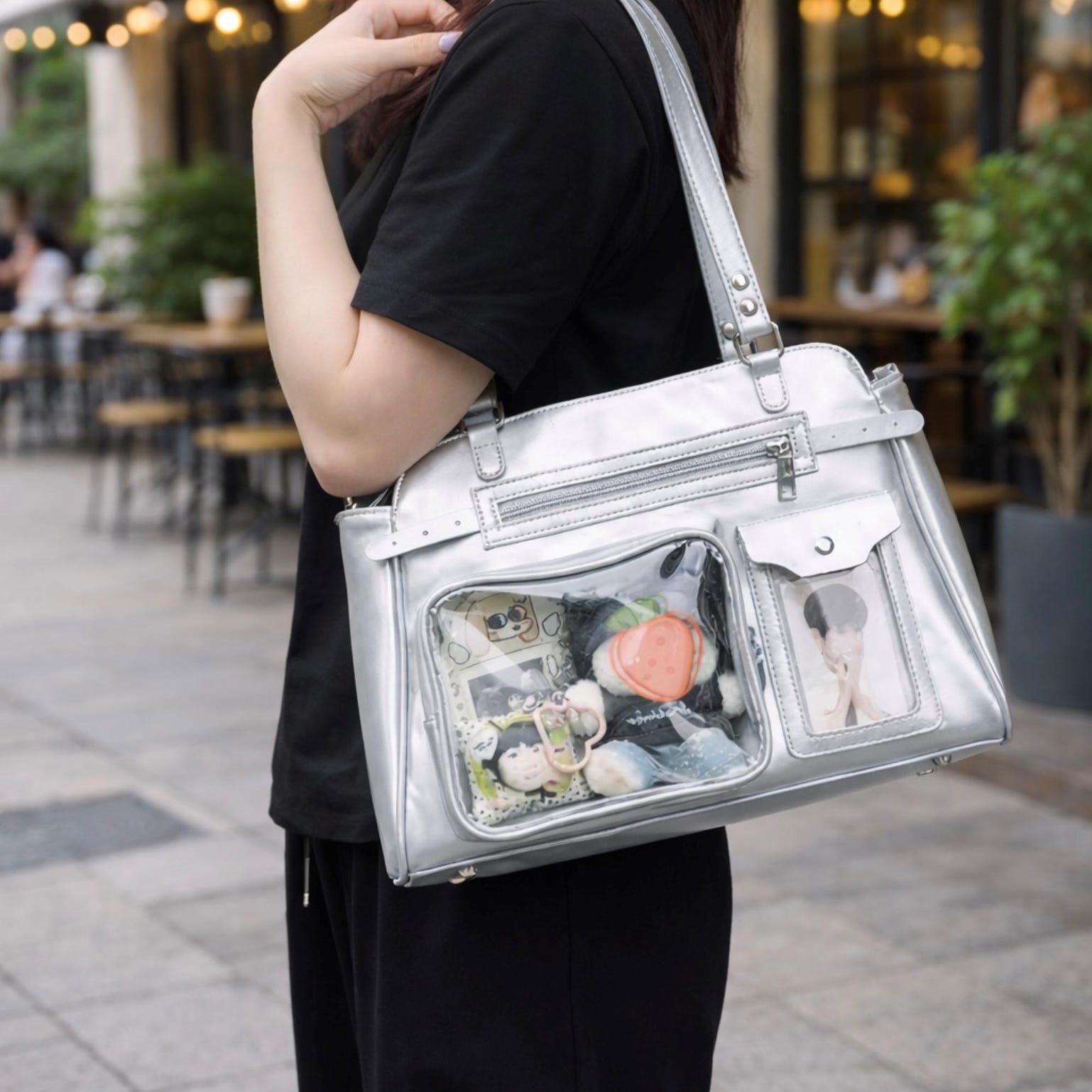 Mini Black Convertible Ita Bag for Pin Display