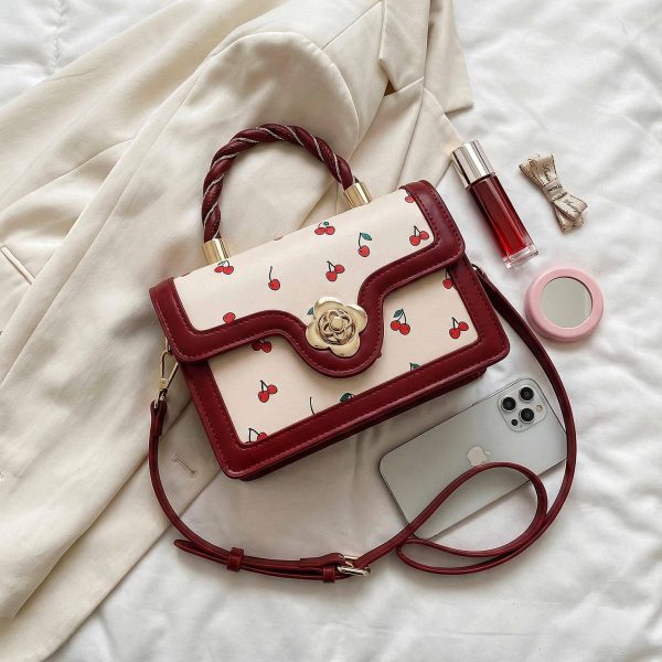 Mini Gold Cherry Crossbody Bag — crossbody ita bag detail view
