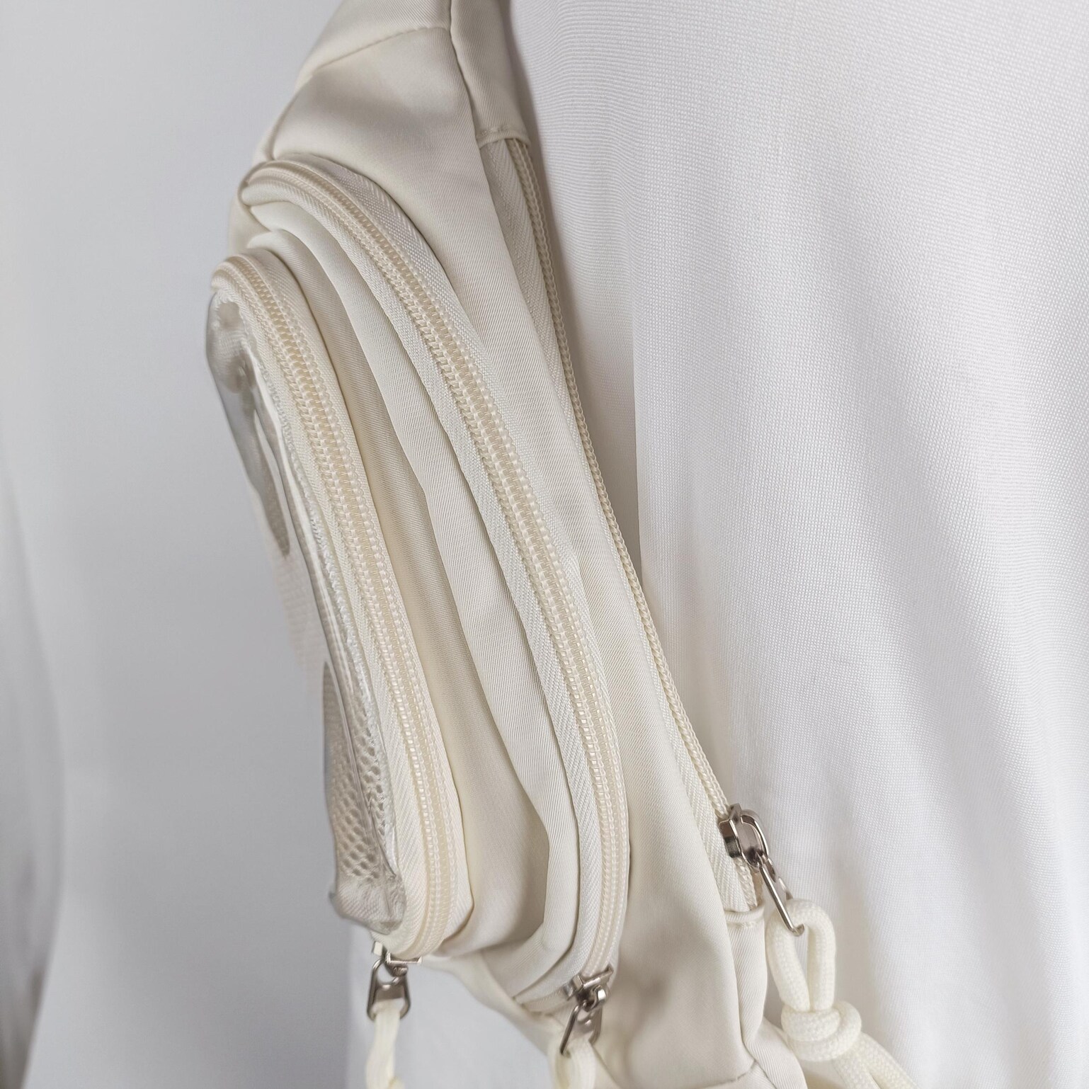 Mini Ita Crossbody Bag with Clear Window and Included Insert for Plushies and Pins Mini Ita Crossbody Bag with Clear Window and Included Insert for Plushies and Pins — crossbody ita bag detail view