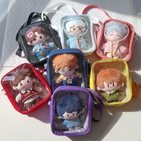 Mini Ita Crossbody Bag with Clear Window for Plushies and Pins — crossbody ita bag detail view