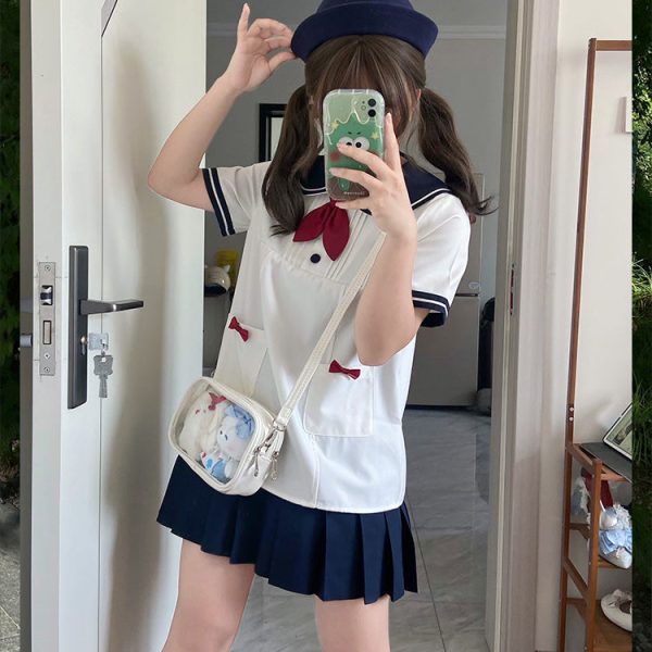 Mini Ita Crossbody Bag with Clear Window for Plushies and Pins — crossbody ita bag detail view