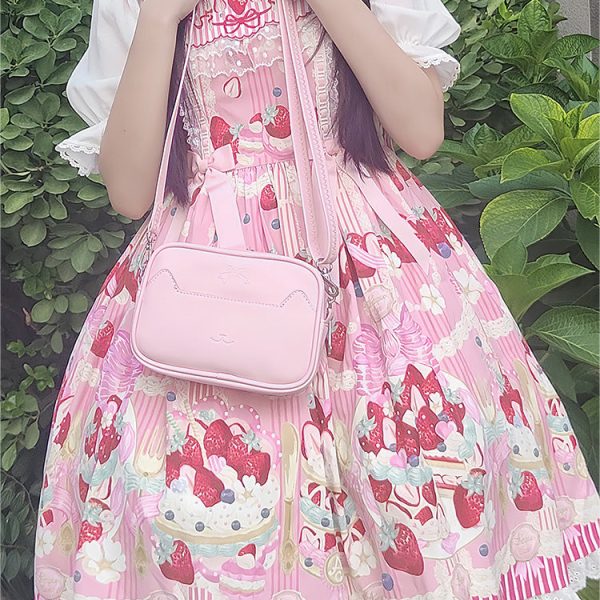 Mini Ita Crossbody Bag with Clear Window for Plushies and Pins — crossbody ita bag detail view