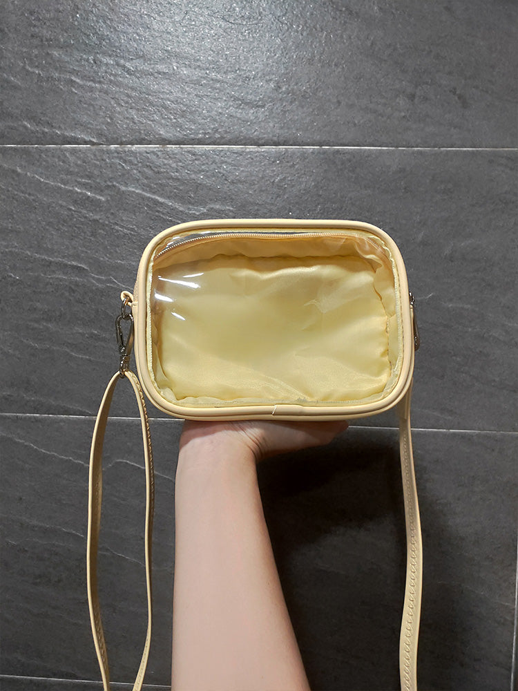 Mini Ita Crossbody Bag with Clear Window for Plushies and Pins Mini Ita Crossbody Bag with Clear Window for Plushies and Pins — crossbody ita bag detail view